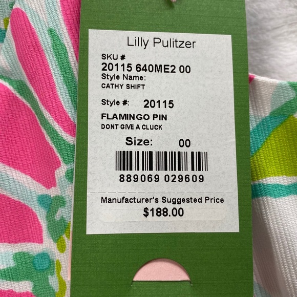 NWT Lilly Pulitzer Cathy shift flamingo pink sz 00 - Picture 4 of 10